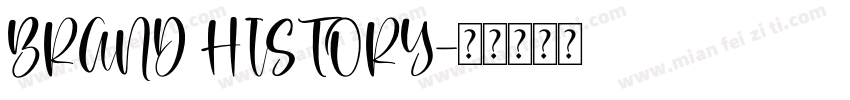 BRAND HISTORY字体转换
